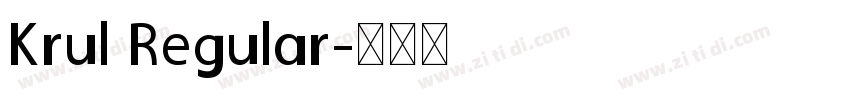 Krul Regular字体转换